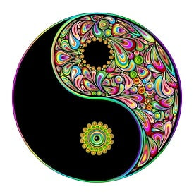 yin yang colorful